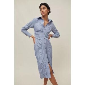 Ghospell Urban Outfitters Double Rooks Midi Dress Shirtdress Womens Size M